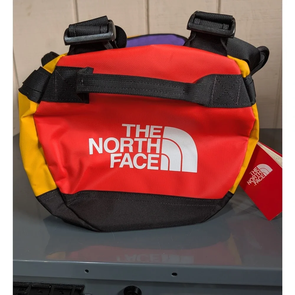 The North Face Base Camp Duffel XS 31L Summit Gold Red Purple Backpack Straps